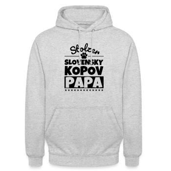Slovensky Kopov lustig Herrchen Hund - Unisex Hoodie - Hellgrau meliert - Vorne - Alina (178cm) & Michal (187cm)