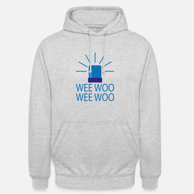 weewoo - Sweat-shirt à capuche unisexe - gris clair chiné