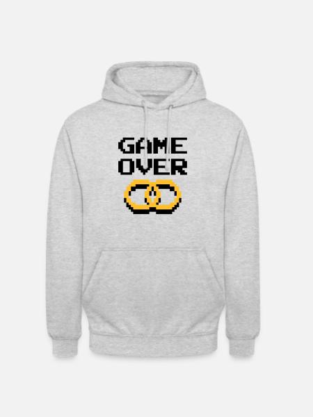 célibataire - Sweat-shirt à capuche unisexe - gris clair chiné