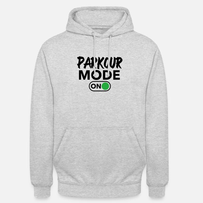 Parkour mode ON - Sweat-shirt à capuche unisexe - gris clair chiné