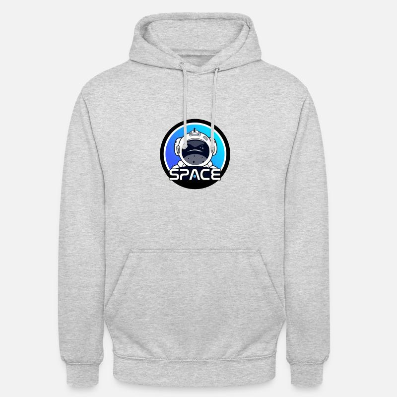 Astronaute dans l’espace - Sweat-shirt à capuche unisexe - gris clair chiné