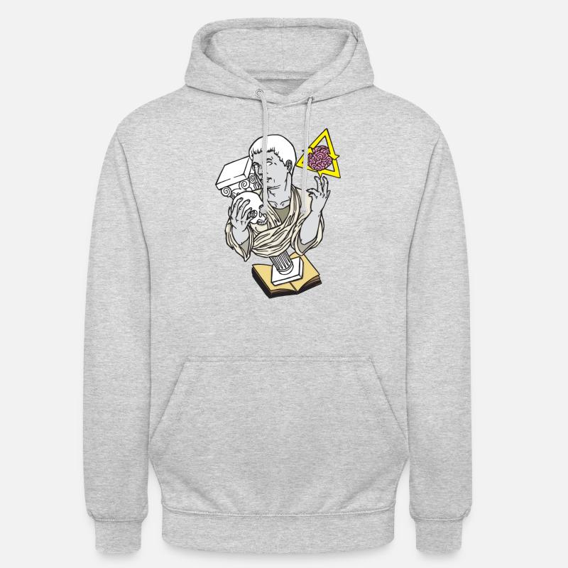 Statue Schädel Siegessäule - Unisex Hoodie - Hellgrau meliert