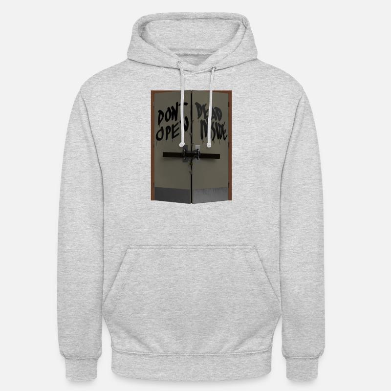 Don't open dead inside - Sweat-shirt à capuche unisexe - gris clair chiné