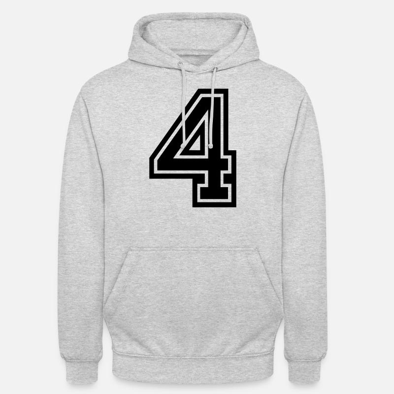 4 - Sweat-shirt à capuche unisexe - gris clair chiné