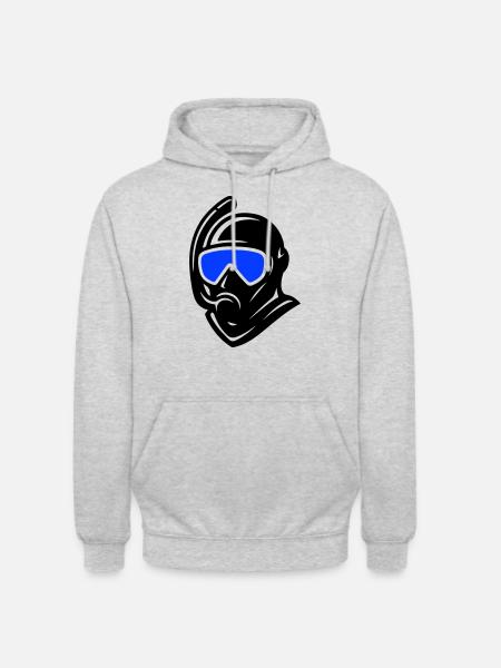 Diver Snorkel Diving - Unisex Hoodie - light heather grey