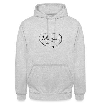 Talk Nerdy To Me - Unisex Hoodie - light heather grey - Front - Alina (178cm) & Michal (187cm)