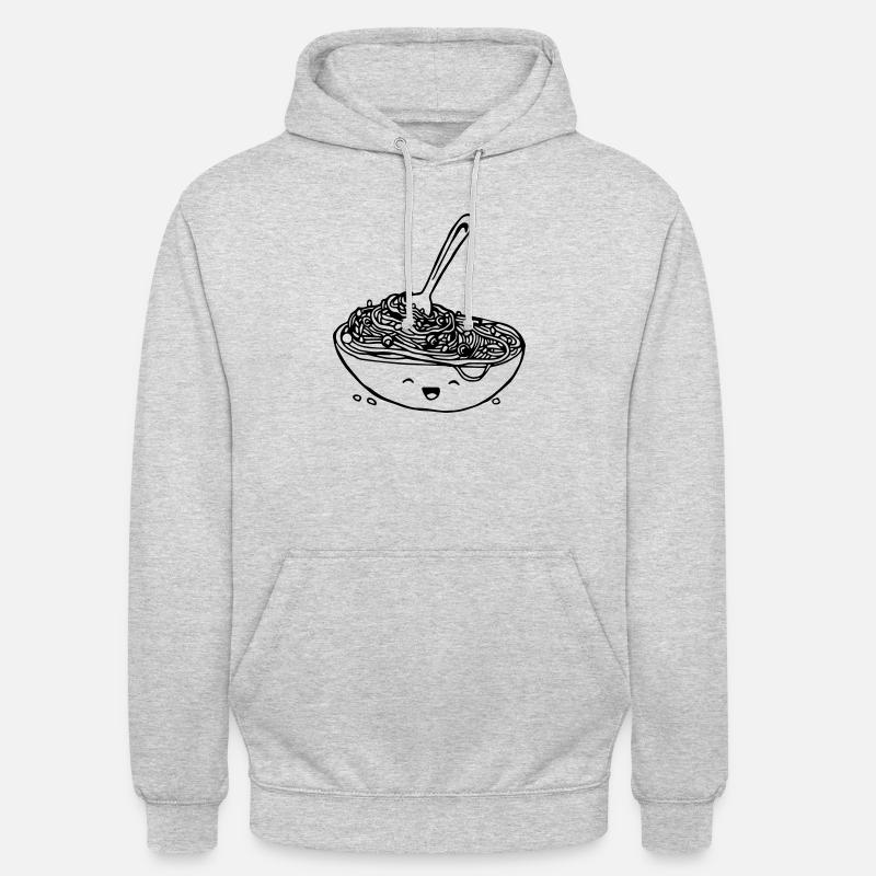 Nudelteller mit smily - Unisex Hoodie - Hellgrau meliert