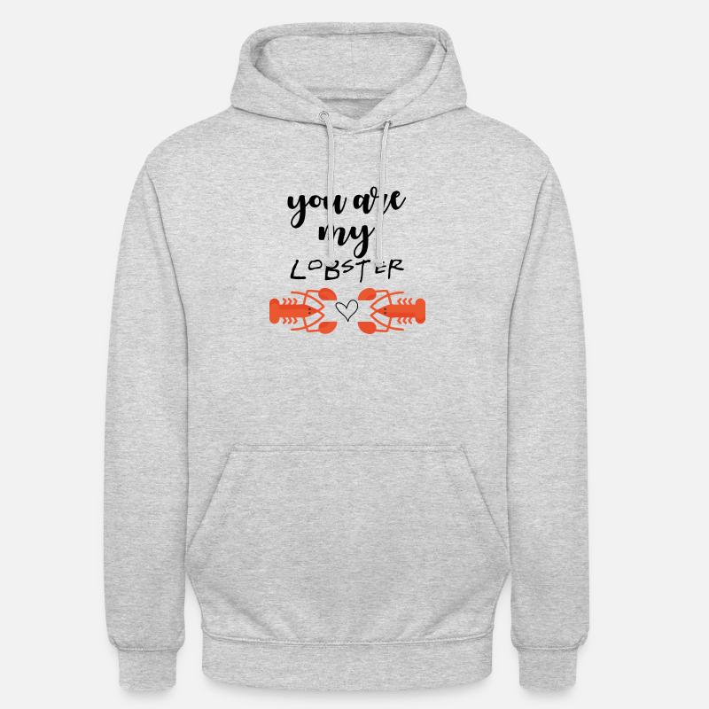 du är min hummer - Luvtröja unisex - ljusgråmelerad