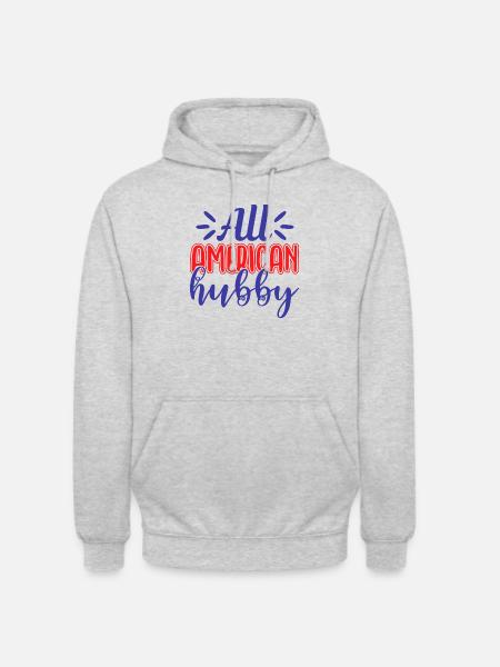 All American Hubby - Unisex Hoodie - light heather grey