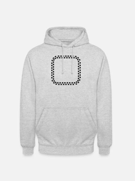 Frame heart logo - Unisex Hoodie - light heather grey
