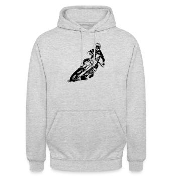 Enduro Tout-terrain - Sweat-shirt à capuche unisexe - gris clair chiné - Devant - Alina (178cm) & Michal (187cm)