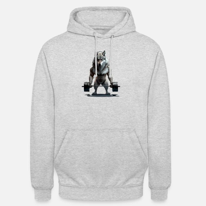 Der Wolf mit Veränderungen - Unisex Hoodie - Hellgrau meliert