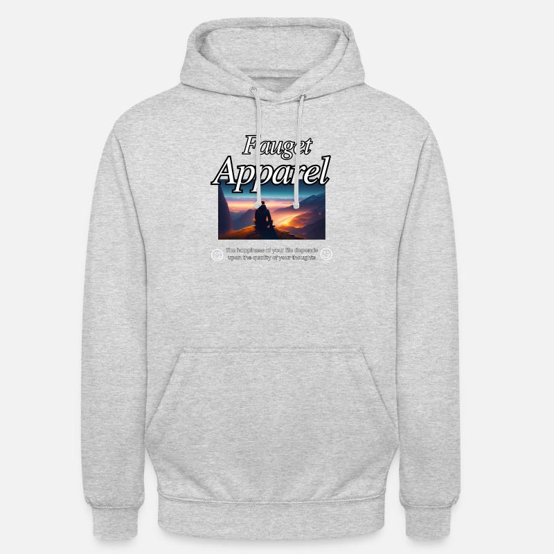 Das Glück deines Lebens hängt davon ab, - Unisex Hoodie - Hellgrau meliert