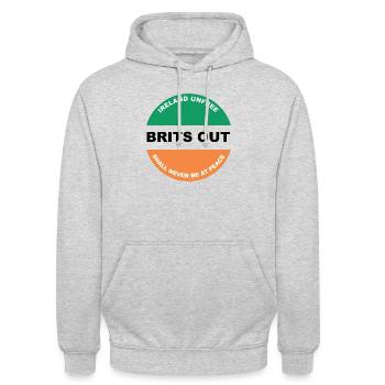 Britische Truppen raus - Unisex Hoodie - Hellgrau meliert - Vorne - Alina (178cm) & Michal (187cm)