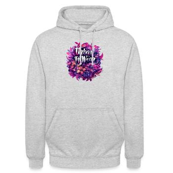 Urban InkWear - Sweat-shirt à capuche unisexe - gris clair chiné - Devant - Alina (178cm) & Michal (187cm)