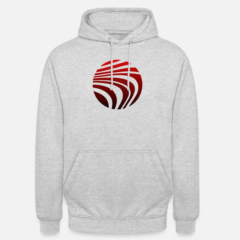 Psychedelic Pattern Red Black Gradient - Unisex Hoodie - light heather grey