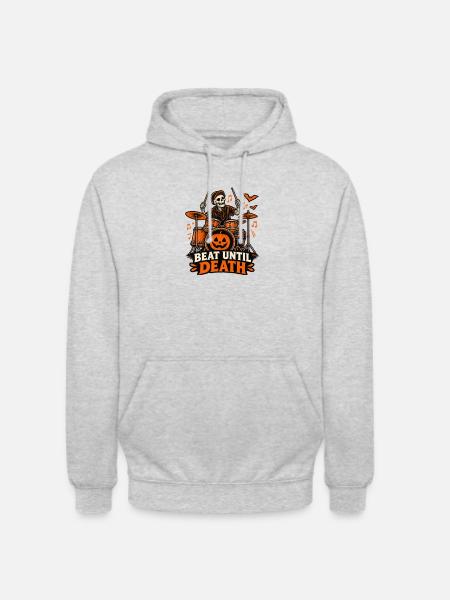 Schlag bis zum Tod - Unisex Hoodie - Hellgrau meliert