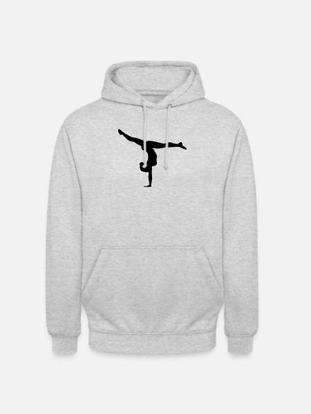 Turnerin, Turnen - Unisex Hoodie - Hellgrau meliert