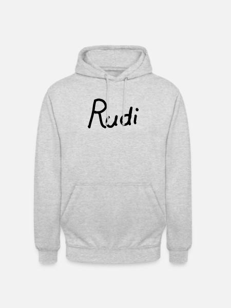 Rudi - Unisex Hoodie - Hellgrau meliert
