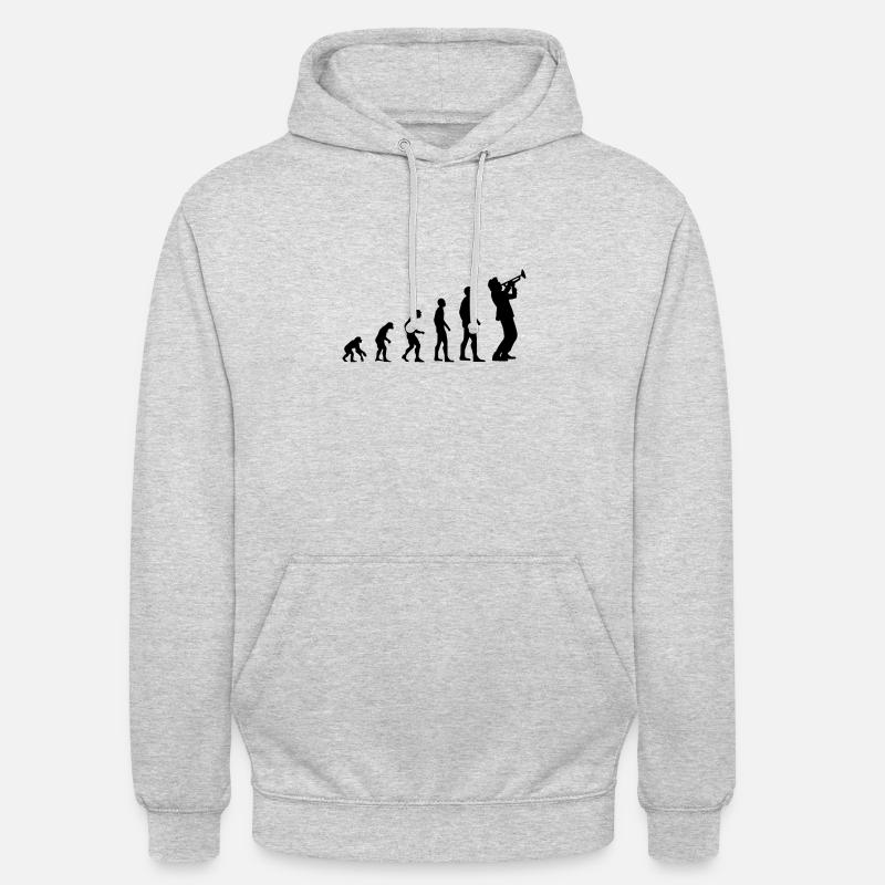 Trompette évolution - Sweat-shirt à capuche unisexe - gris clair chiné