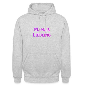 Mamas Liebling - Unisex Hoodie - Hellgrau meliert - Vorne - Alina (178cm) & Michal (187cm)