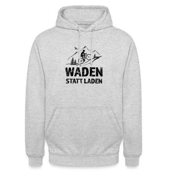 Watten Statt Laden - - Unisex Hoodie - Hellgrau meliert - Vorne - Alina (178cm) & Michal (187cm)