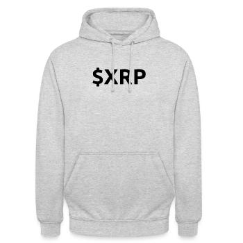 $XRP - Unisex Hoodie - Hellgrau meliert - Vorne - Alina (178cm) & Michal (187cm)