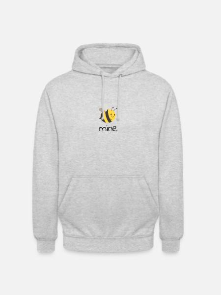 Be mine bee pun cute and funny Bee mine - Unisex Hoodie - light heather grey