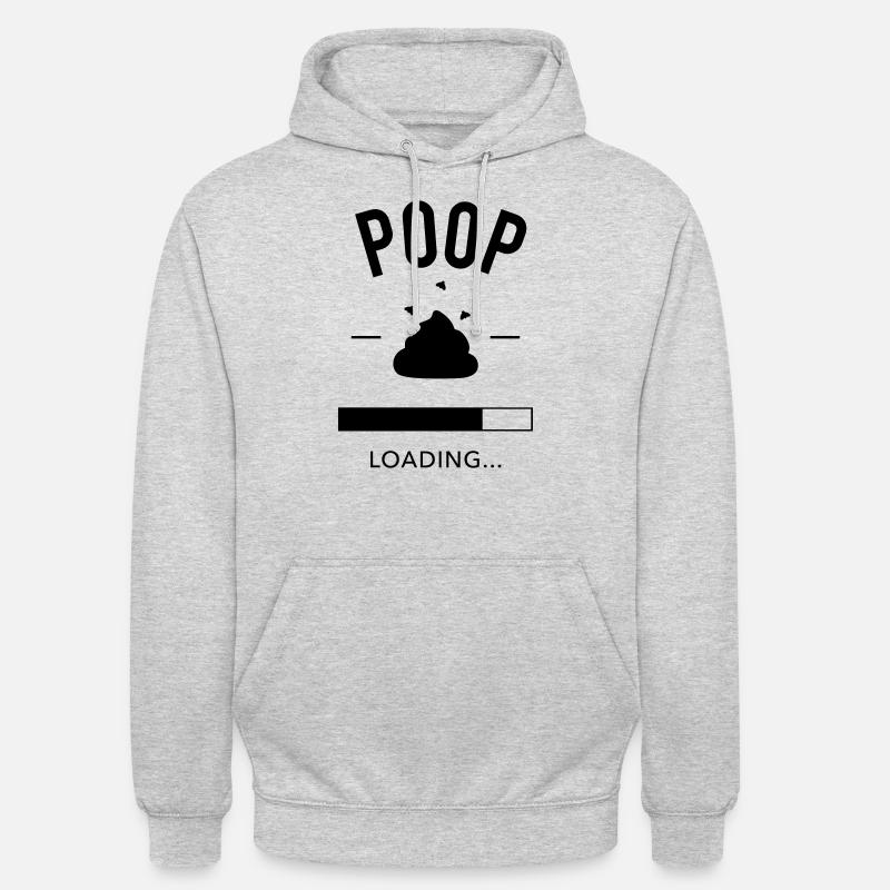 Poop loading - Sweat-shirt à capuche unisexe - gris clair chiné