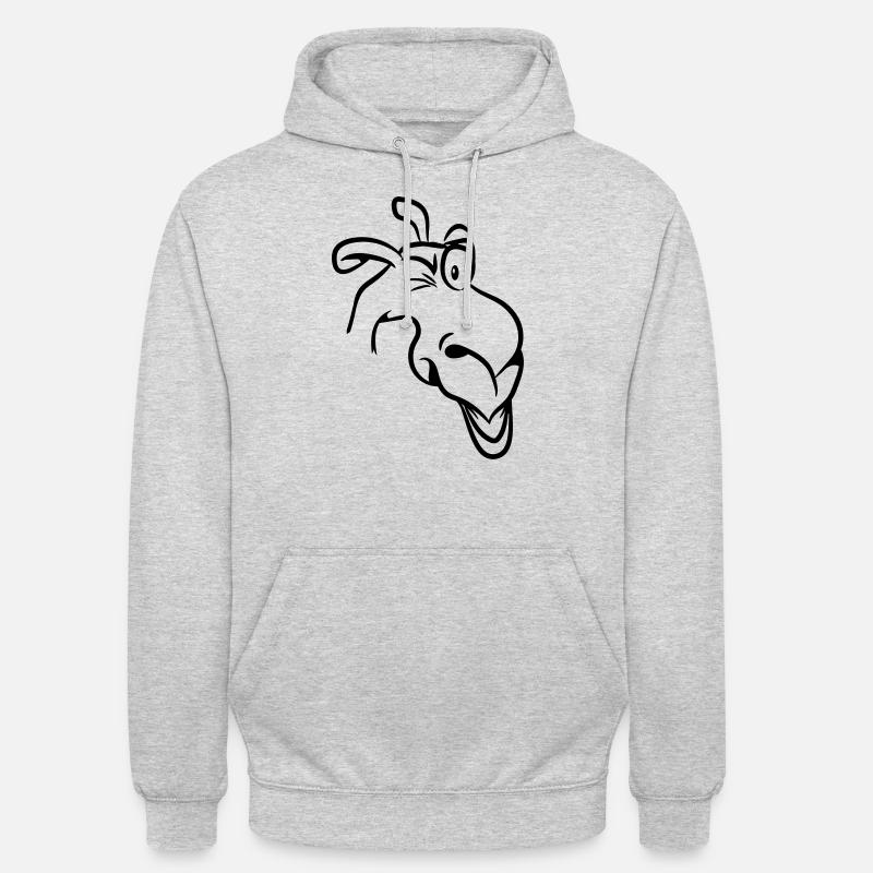 Kamel witzig - Unisex Hoodie - Hellgrau meliert
