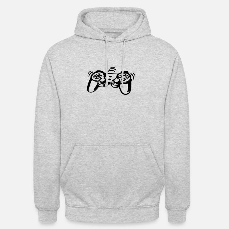 Controller - schwarz - Unisex Hoodie - Hellgrau meliert