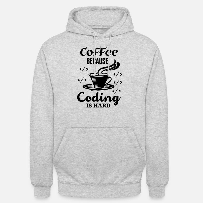 Coffe Coding - Unisex Hoodie - light heather grey