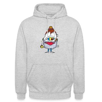 Wichtel - Unisex Hoodie - Hellgrau meliert - Vorne - Alina (178cm) & Michal (187cm)