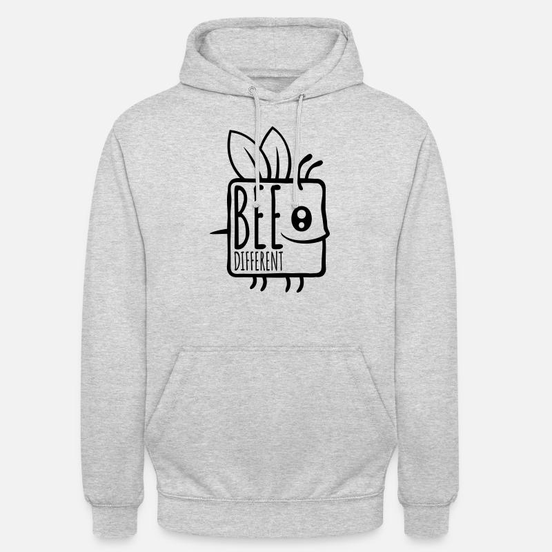 bee citation différente - Sweat-shirt à capuche unisexe - gris clair chiné