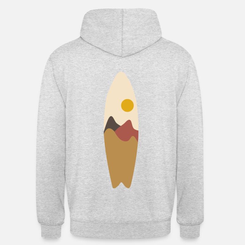 Surf - Sweat-shirt à capuche unisexe - gris clair chiné