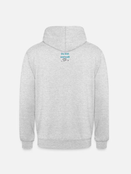 LIEBEVOLL wertvoll - Unisex Hoodie - Hellgrau meliert
