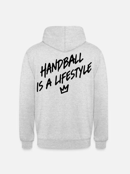 Handball - Unisex Hoodie - Hellgrau meliert