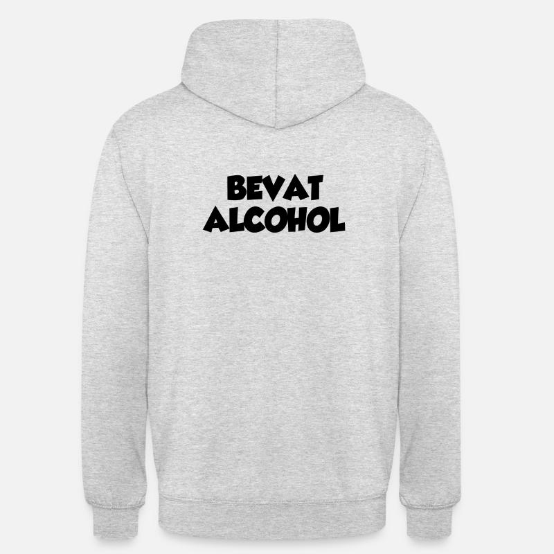 Contient de l'alcool - Sweat-shirt à capuche unisexe - gris clair chiné