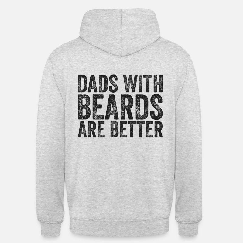 Dads with Beards are Better - Unisex Hoodie - Hellgrau meliert