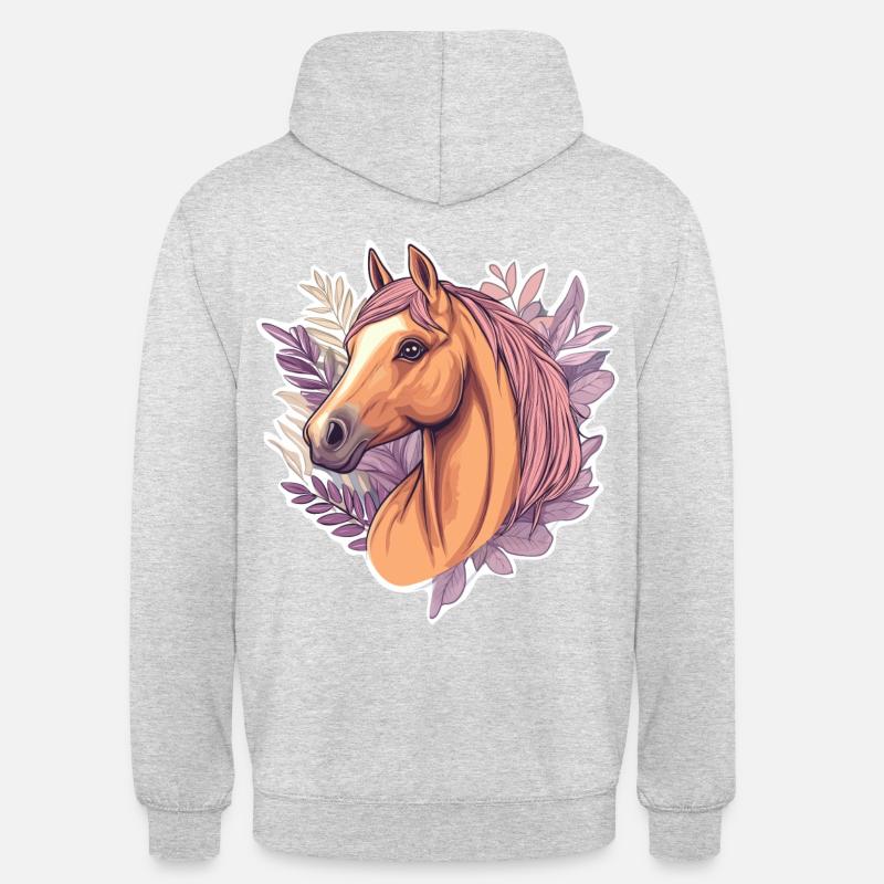 Cheval - Sweat-shirt à capuche unisexe - gris clair chiné
