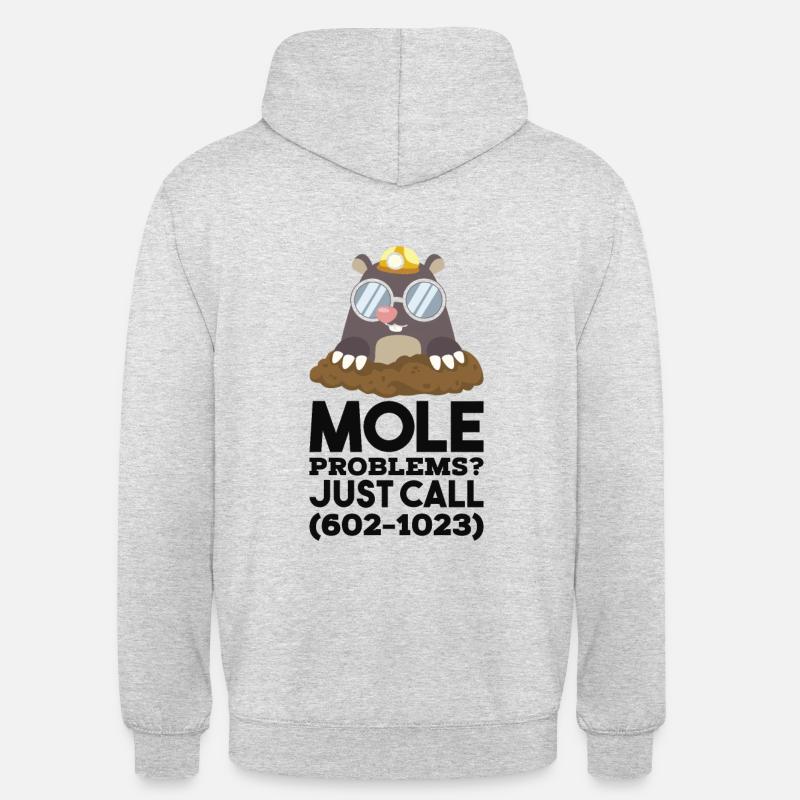 Chimie Mole Mole Chimie - Sweat-shirt à capuche unisexe - gris clair chiné