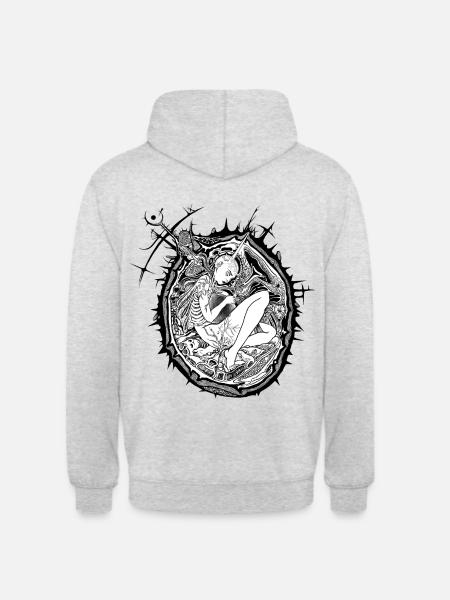 Oeuf - Sweat-shirt à capuche unisexe - gris clair chiné
