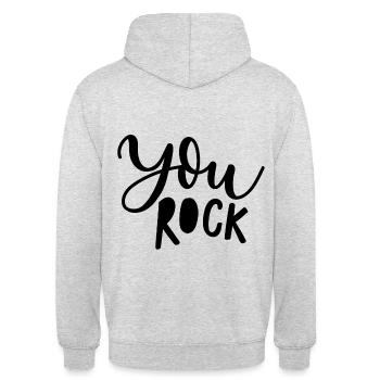 Sie sind toll - Unisex Hoodie - Hellgrau meliert - Hinten - Michal (187cm)