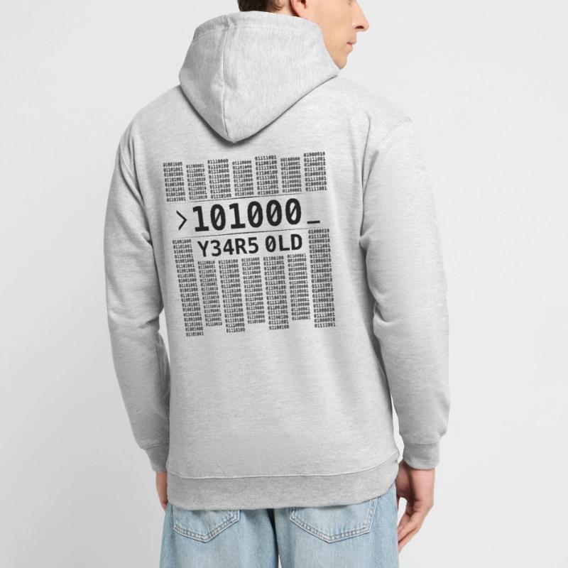 101000 YEARS OLD COMPUTER BINARY CODE 40TH BIRTHDAY Unisex Hoodie