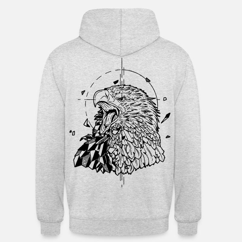 Rétro Eagle - Sweat-shirt à capuche unisexe - gris clair chiné