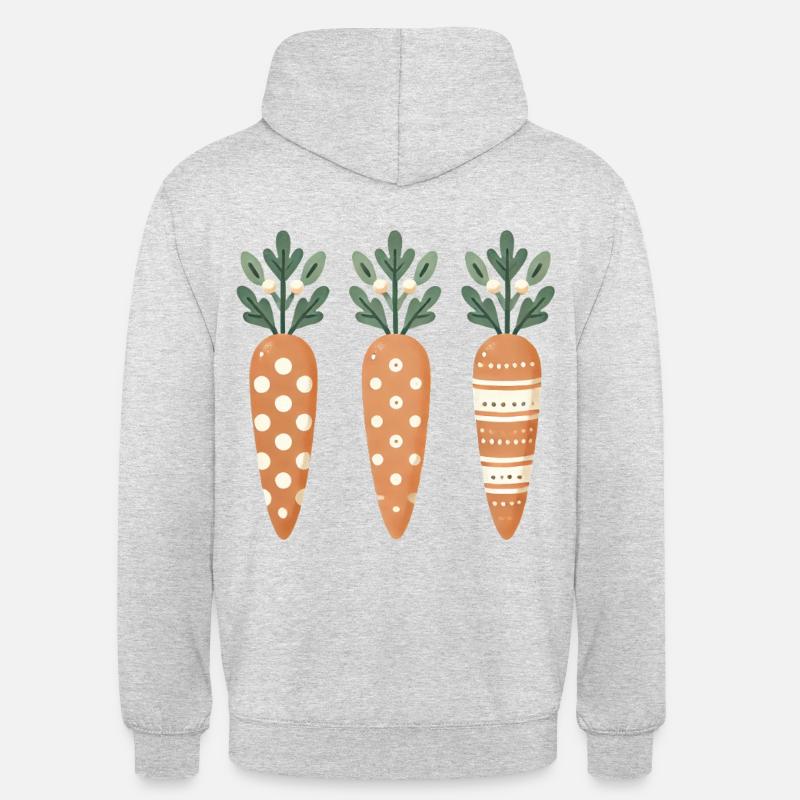 Cute Easter Carrot Pattern - Unisex Hoodie - light heather grey