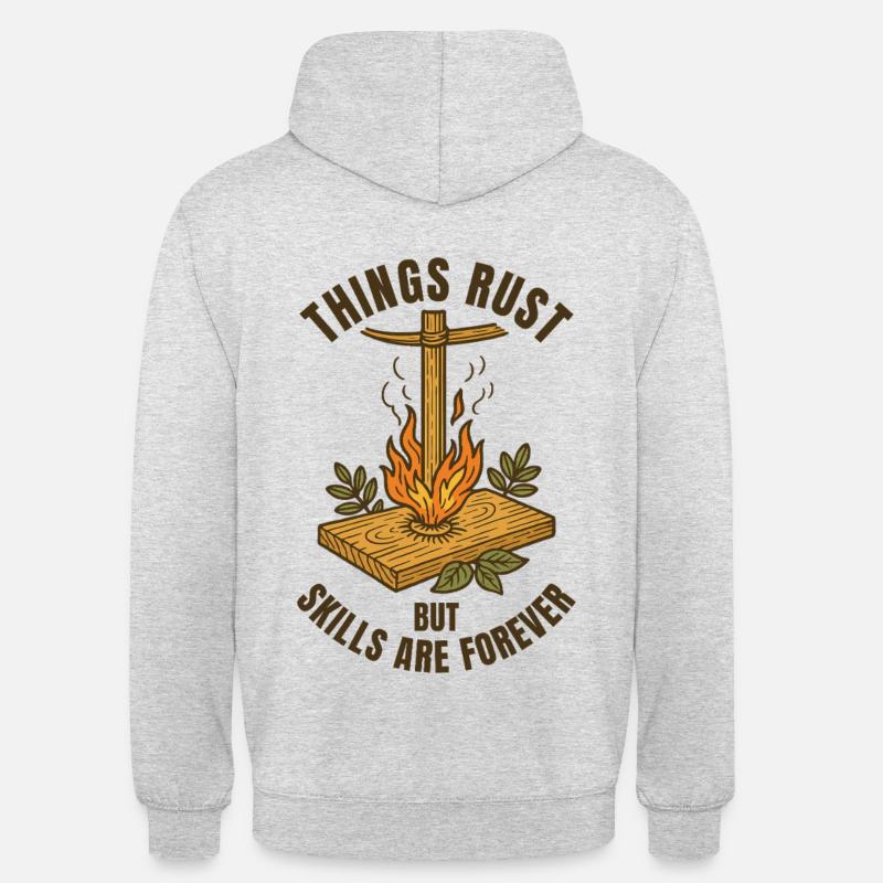 Things Rust Skills Forever Prepper Survival - Unisex Hoodie - light heather grey
