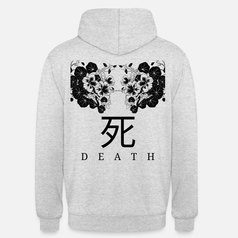 死 DÉCÈS - Sweat-shirt à capuche unisexe - gris clair chiné