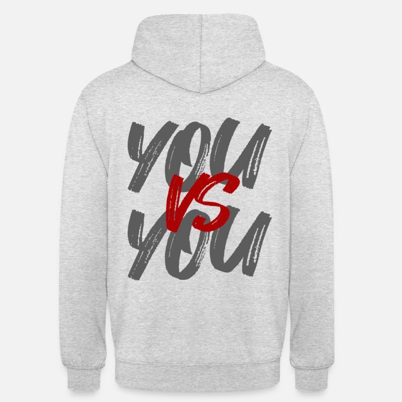 Vous Vs VOUS - Sweat-shirt à capuche unisexe - gris clair chiné