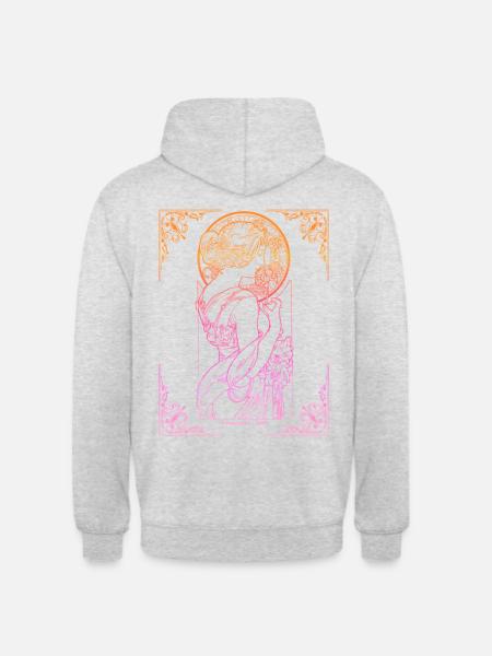 Alfons Mucha - Unisex Hoodie - light heather grey